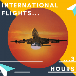 Check in at least 3 hours prior to leaving on an international flight from Cardiff Airport