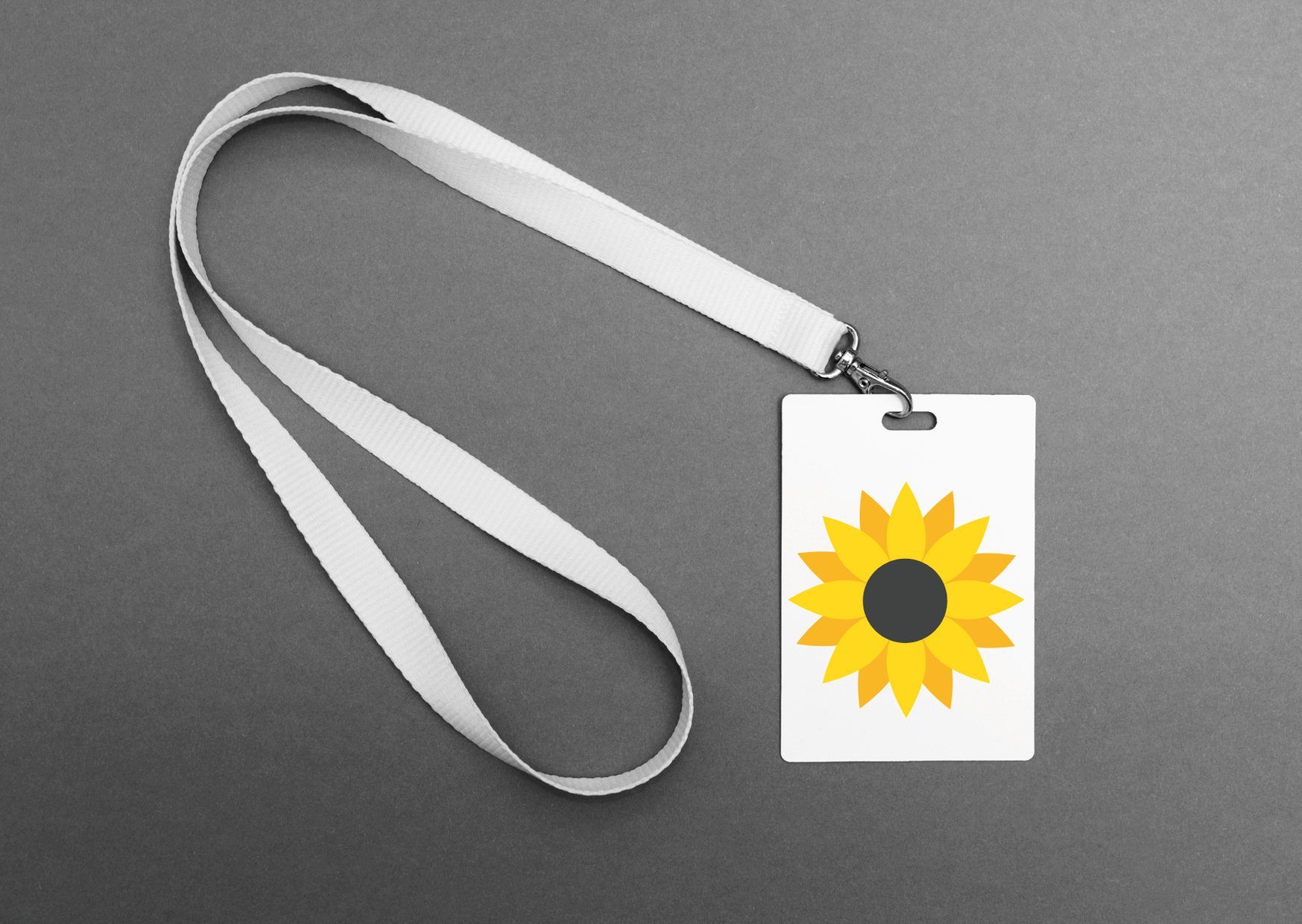 Cardiff Airport Special Assistance sunflower lanyard